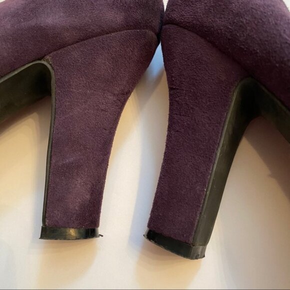 JEFFREY CAMPBELL SHOES HEELS PUMPS PURPLE SUEDE LEATHER - Picture 9 of 11